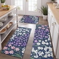 thumbnail image 2 of Pioneer Flower Floral Print Pattern Kitchen Rugs Sets Of 3,Kitchen Runner Rugs Non Skid Washable,Decorative Kitchen Floor Mats for Kitchen,Sink,Laundry,17"x30"+ 17"x47" + 17"x59", 2 of 6