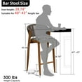 thumbnail image 3 of PURPLE LEAF Outdoor Bar Stool Set of 2, Wood-Grain Aluminum Rattan Wicker Bar Chairs with Backrest and Cushion, All-Weather for Kitchen, Patio, Pool, 3 of 10