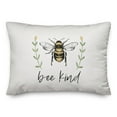 thumbnail image 2 of Creative Products Bee Kind Flowers 20 x 14 Spun Poly Pillow, 2 of 3