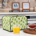 thumbnail image 5 of KLL Avocado With Leaf And Flower Print 4 Slice Toaster Dust Covers Kitchen Small Appliance Cover with 2 Pockets,Can hold Jam Spreader Knife & Toaster Tongs (12.4 x 10.6 x 8.2), 5 of 6