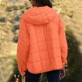 thumbnail image 5 of Rigardu Hoodies for Women Pullover Women's Quilted Pullover Puffer Jacket Oversized Long Sleeve Hooded Coats Winter Warm Lightweight Outwear with Pocket Womens Hoodies Orange Xl, 5 of 9