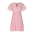 thumbnail image 3 of DailyTrove Women's Short Sleeve Wrap Dress-V-Neck-Ruffle Hem-Cotton Blend-for Casual Weekend/Summer Outing-Flattering Wrap Style, 3 of 5