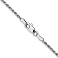 thumbnail image 3 of 10K White Gold Rope Chain Styles Necklace 1.3 mm D/C Machine Made 16 inch, 3 of 4