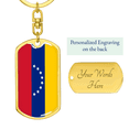 thumbnail image 3 of Drapeau du Venezuela Porte-Clés Pivotant en Acier Inoxydable Ou or 18 Carats, 3 of 8