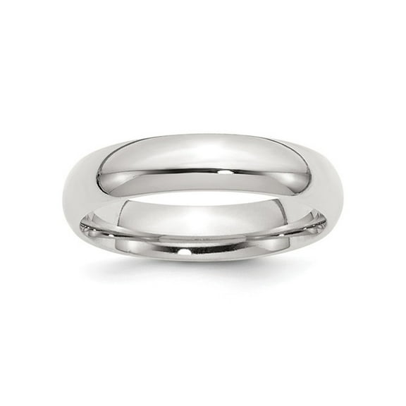 Gem & Harmony Ladies Comfort Fit 5mm Wedding Band Ring in Sterling Silver for Women