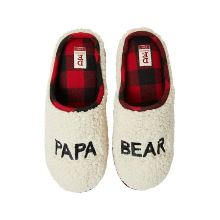 DF by Dearfoams Mens Papa Bear Clog Slippers