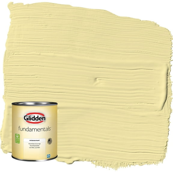 Glidden Fundamentals Turning Oakleaf / Yellow Eggshell Interior Paint, 1 Quart
