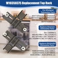thumbnail image 5 of 2 Packs Upgraded W10350375 Dishwasher Top Rack Compatible with Kenmore Whirlpool W10712395 AP5957560, 5 of 7