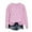 Pink, variant on ibuvkizy Womens Sweatshirt Round Neck Printed Sweatshirts Long Sleeved Pullover Top Sweatshirt Pink,XS