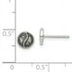 Sterling Silver Poli et Antique Signe Yin Yang Boucles d'Oreilles Post QE11821 – image 2 sur 2