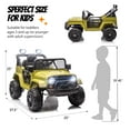 thumbnail image 2 of JOYMOR 12V Kids Ride on Truck with Remote Control, 4 Wheels Battery Powered Kids Car, Electric Play Car with LED Lights/Horn/Remote and Manual Control/3-5 MPH Speed/Gift for Girl Boy, 2 of 8