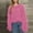 Pink, variant on Great Gifts for Less Ofreoo Women's Loose Tassel Fashion Casual Solid Round Neck Pullover Sweater Top Womens Tops