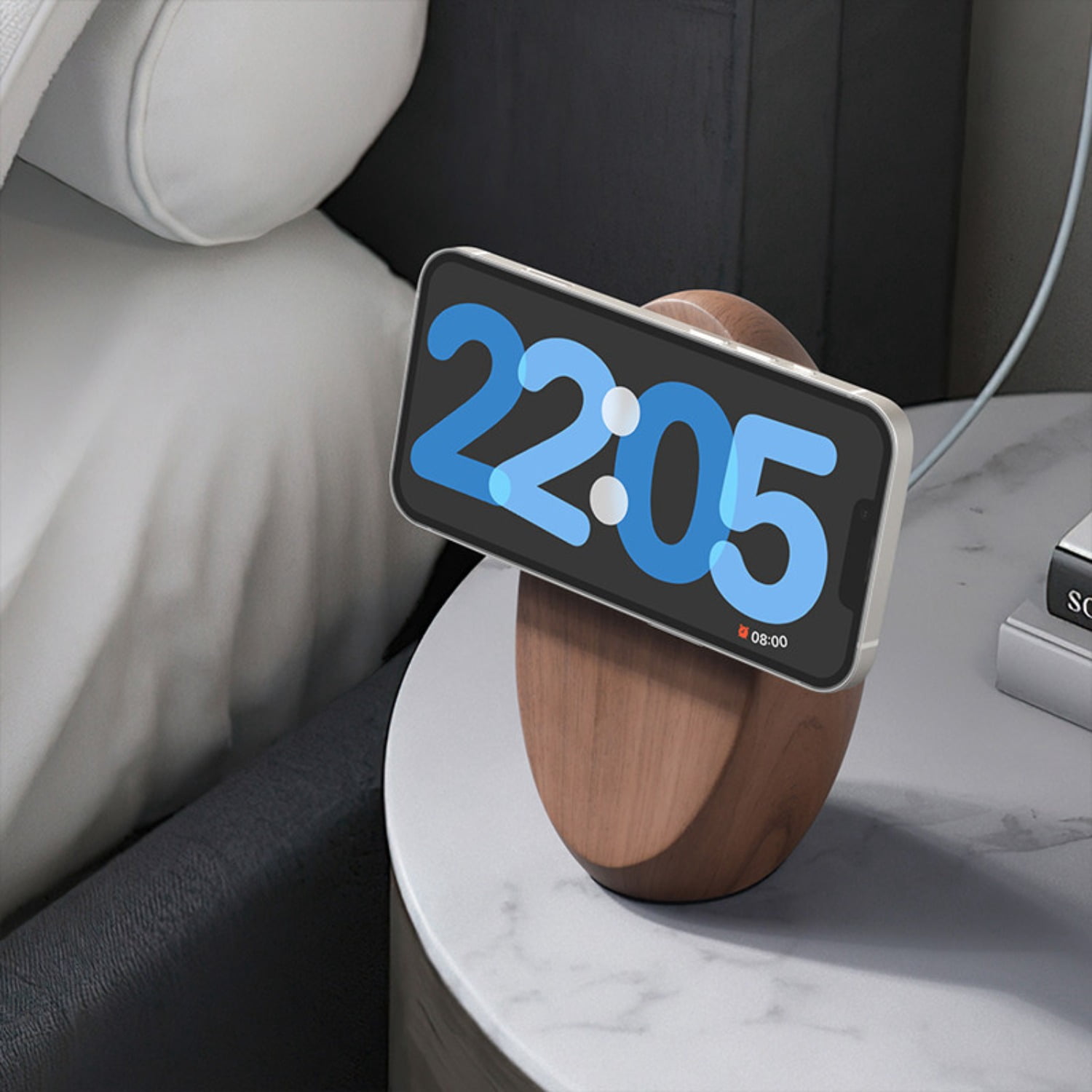 Magnetic Phone Stand with Wireless Charger, Creative Desktop Charging Dock and Phone Holder