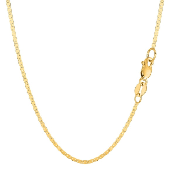 10k Yellow Gold Mariner Link Chain Necklace, 1.7mm, 24"