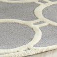 thumbnail image 3 of SAFAVIEH Cambridge Joss Geometric Wool Area Rug, Silver/Ivory, 6' x 6' Round, 3 of 7