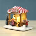 thumbnail image 2 of sweethay Navidad Comedor Coche Palomitas de maíz Luminoso Pequeña casa con luces LED Adorno Vacaciones Regalos de Navidad Suministros para Kits de decoración para fiestas, 2 of 6