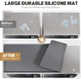 thumbnail image 3 of Washer Dryer Countertop, 51.2" x 25.6" Large Washer and Dryer Covers for The Top, Non-Slip Waterproof Silicone Dryer Top Protector Mat, Washer Dryer Topper for Laundry Room Kitchen Home（Gray）, 3 of 14