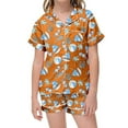 thumbnail image 2 of Catégorie de Produit Pyjamas et Peignoirs pour Filles Petit Ensemble de Sommeil en Satin Soyeux pour Enfants - Tenue de Détente à Manches Courtes Boutonnée avec Shorts Tenue Décontractée pour 2-13 Ans, 2 of 4
