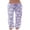 Embossed Snowflake - Lilac, variant on Women's Plush Pajama Pants (Big Buffalo Plaid - Red, Small)