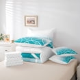 thumbnail image 6 of jejeloiu Stripes Lines Circle 7-Piece Twin Bedding Sets,Cyan White Bedding Comforter Set For Teens Kids Reversible, 6 of 8