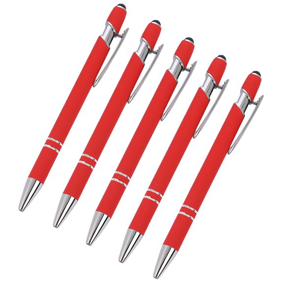 YIMWNYI Aluminum Rod Pen with Spray Adhesive and Touchscreen Design, 5-Pack, 10ml, Metal Body, Smooth Writing Experience, Ideal for Business, Office, and Promotional Gifts, 0.5mm Fine Tip