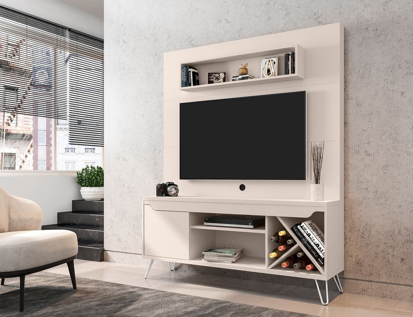 Manhattan Comfort Baxter 53.54 MidCentury Modern Freestanding