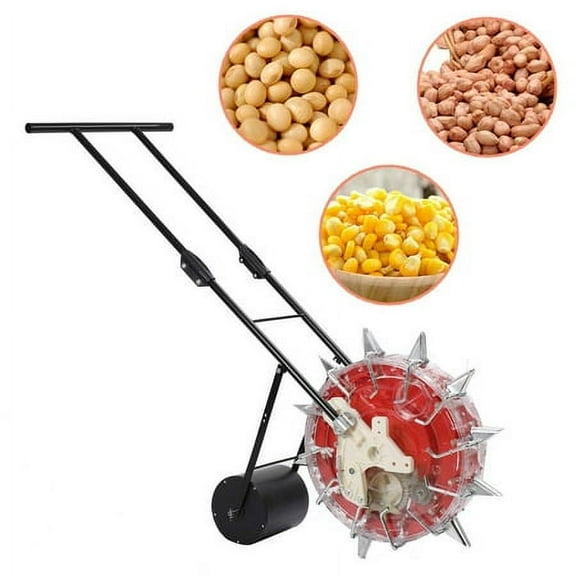 ECUTEE Manual Seed Planter Spreader Peanut Corn Bean Planter Handheld Seeding Machine Garden Hand-push Roller Seeder