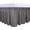 Dark Gray, variant on Wrap Around Ruffled Bed Skirt with Adjustable Elastic Belt, 22 Inch Drop, Wrinkle-Free Dust Ruffle for Queen, King & California King Beds, Gray