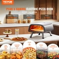 thumbnail image 2 of VEVOR Horno de pizza electrico de 12 para encimera, máquina para hacer pizza de acero inoxidable con piedra para pizza y espátula, calienta hasta 850 °F, 2 of 9