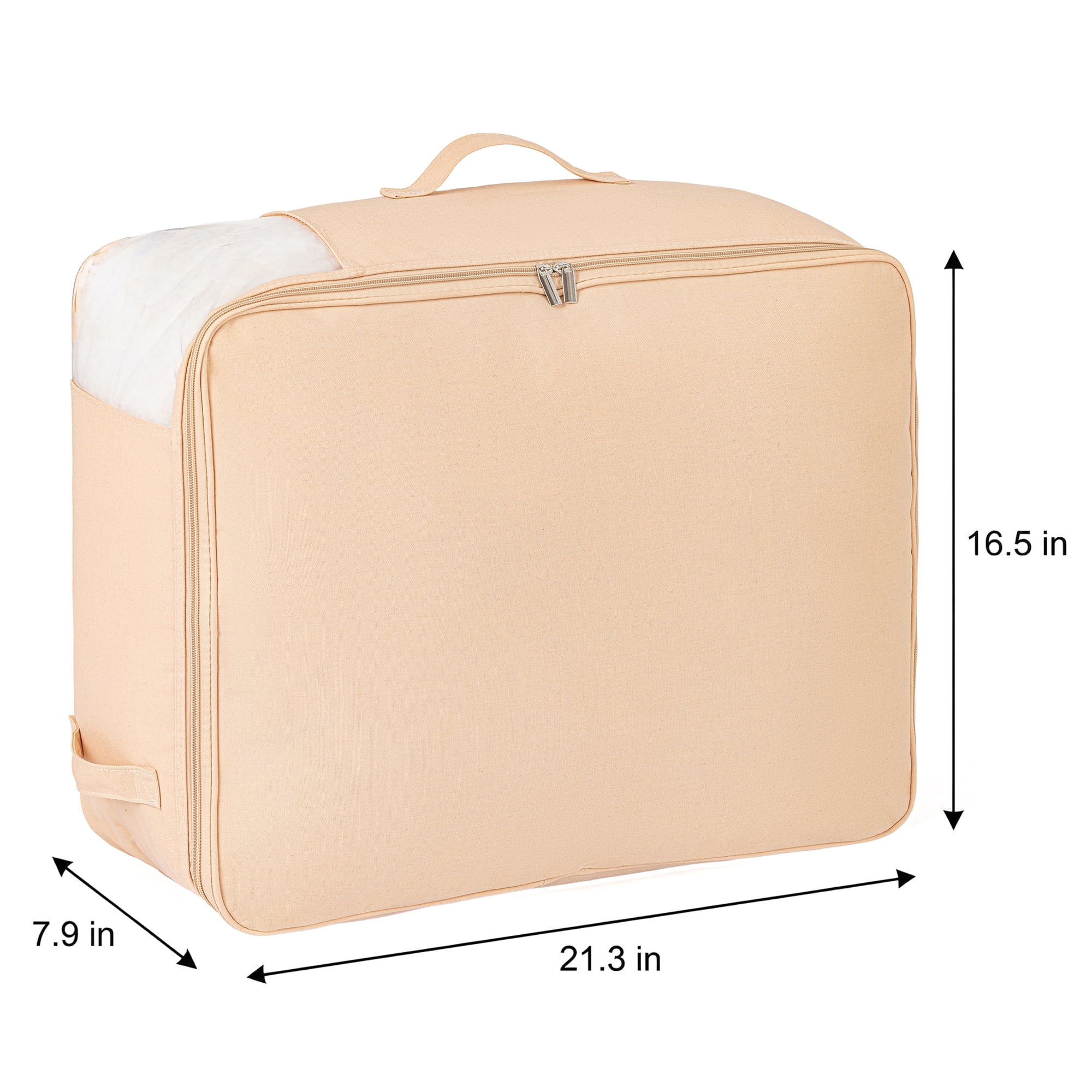Unique Bargains Foldable Clothing Storage Bag for Comforters Light Pink 21.3"x16.5"x7.9"