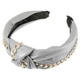 thumbnail image 7 of Unique Bargains 1 Pcs Women Knotted Headbands Fashion Vintage Knotted PU Leather Hair Hoop Hair Accessories Silver Tone, 7 of 7