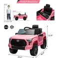 thumbnail image 5 of NEILA Toyota Licensed 12V Kids Ride on Truck Car Battery Powered Electric Fun Toys with Remote Control, Spring Suspension, 3 Speeds, LED Lights, Ride on Toy for 3-8 Years Boys & Girls (Pink), 5 of 7