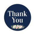 thumbnail image 1 of Darling Souvenir Round 45 Pcs Rose & Peony Floral Thank You Stickers Blue Envelope Seal-1.6 Inches, 1 of 4