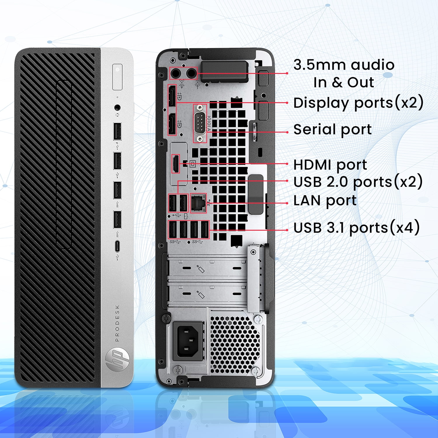 HP ProDesk 600 G4 SFF Desktop Computer PC Combo | Intel i7 Hexa