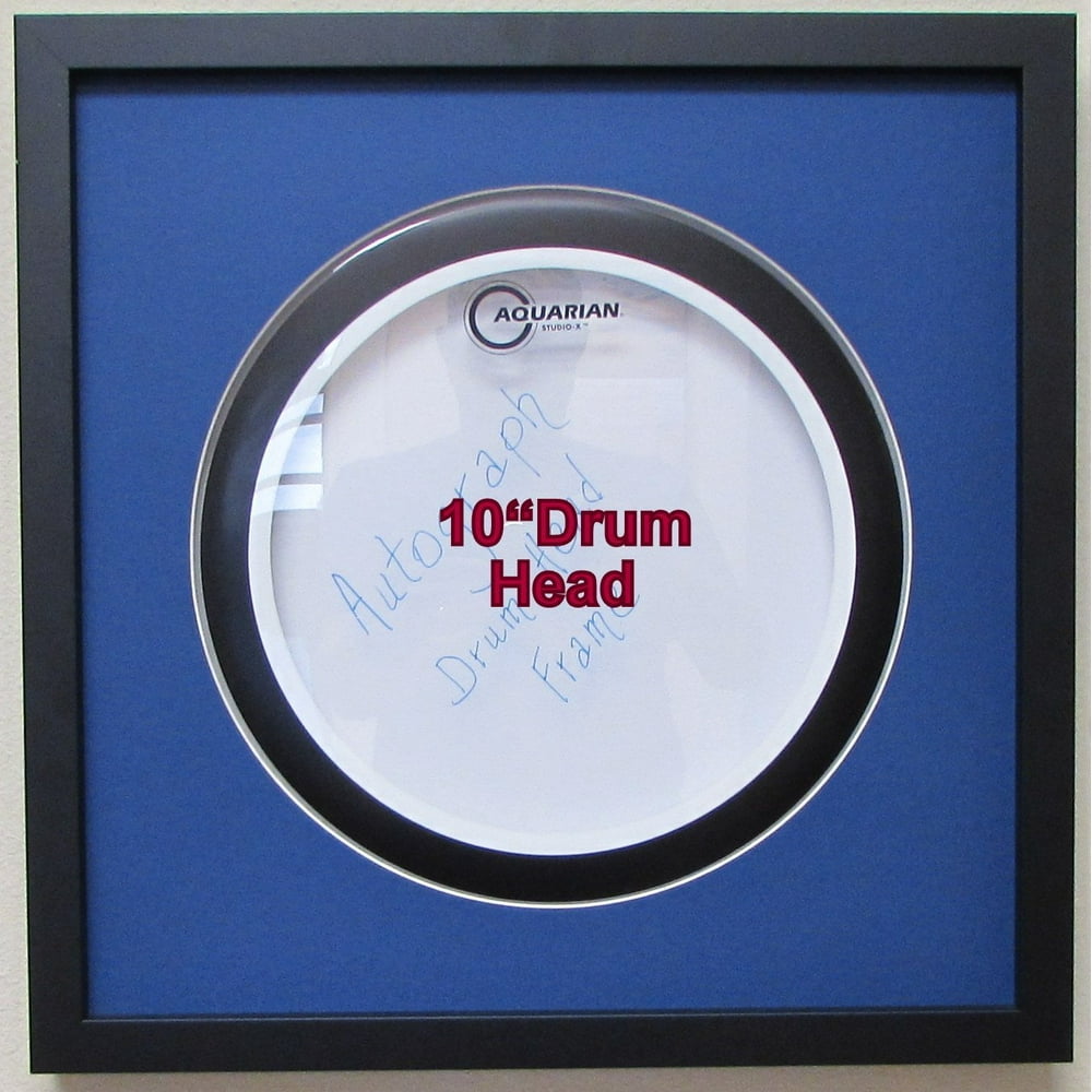 10" Drum Head Display Frame Set Black frame with matting Easy Mount