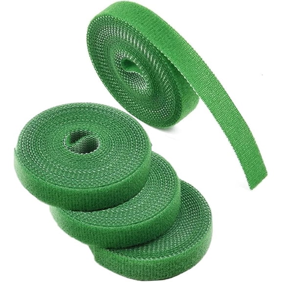 Self Adhesive Plant Tape, Green Gardening Binding Tape for Climbing Plants, Adjustable & Reusable Flower Support Tie for Garden, Balcony, Yard – 1 Roll