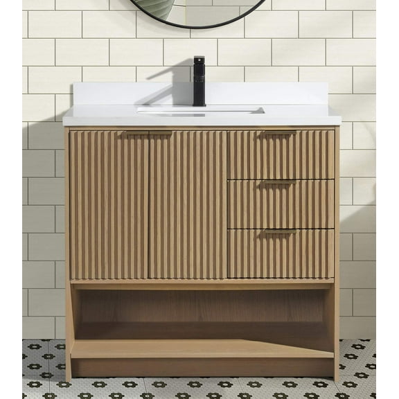 San Diego 36" Freestanding Bathroom Vanity Oak