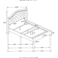 thumbnail image 6 of Beige Upholstered Full Size Wingback Platform Bed Frame with High Back and Side Panels, No Box Spring Needed, 6 of 6