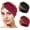 Black & Wine Red, 2pcs, variant on 2 Pcs Womens Muslim Under Scarf Hijab Cap Stretch Sleep Hair Turban Head Wraps Bonnet Chemo Cap Beanie Hat Headwear