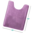 thumbnail image 5 of Nestl Contour Absorbent Memory Foam Bath Mat Set Bathroom Rug, Lavender Dream, 24"x20", 5 of 7