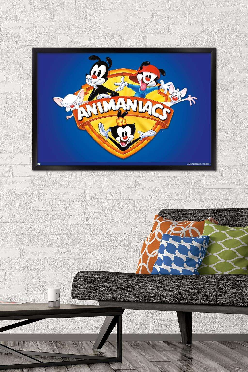 Animaniacs - Shield Wall Poster, 22.375" x 34", Framed