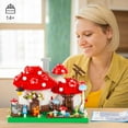 thumbnail image 5 of SKQIT Mushroom House Building Set, Creative Mushroom Garden Model Kits for Adults, 1346PCS Micro Bricks Collectible Ideals Gifts for Teens 14+, 5 of 6