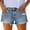 #01 Blue, variant on Busydd Womens Shorts Mid Rise Stretchy Denim Shorts Zipper Button Jean Shorts Comfortable Casual Short Pants Summer Lightweight Folded Hem Ripped Jean Shorts with Pockets