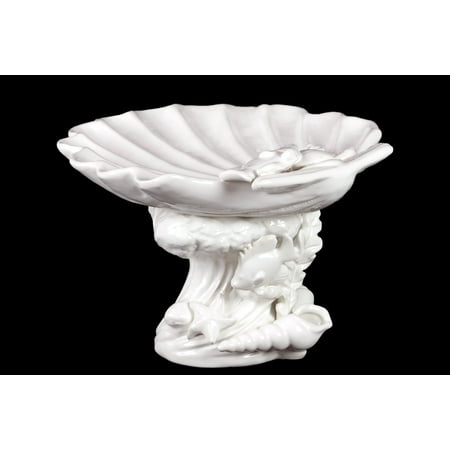 Beautiful & Mesmerizing Ceramic Seashell Platter In White