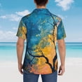 thumbnail image 4 of Balery Abstract Night Sky Tree Camisas hawaianas de manga corta para hombre, camisas playeras de corte holgado, camisas de vacaciones con botones,X-Large, 4 of 7