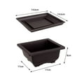 thumbnail image 7 of Training Pots with Tray flower pots Durable Bonsai Training Pots Plant Container Portable Outside for Office Home Living Room Ornament Square Shallow L, 7 of 7