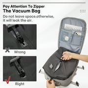Vacuum Seal Compression Large Travel Backpack with Air Pump, Personal Item Airbag Carry on Backpacks Flight Approved, Airback Waterproof Work Compression Bags Travel Pump Business Laptop Suitcase