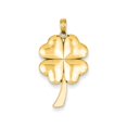 thumbnail image 1 of 14k Yellow Gold Solid Polished 4-Leaf Clover Pendant, 1 of 4