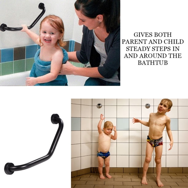 Pasamanos para Bañera Jadeshay Barra de Seguridad Curvada de Acero Inoxidable A