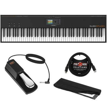 StudioLogic SL88 Studio 88-Key USB/MIDI Keyboard Controller with FP-P1L Sustain Pedal, Keyboard Dust Cover (Large) & 6ft MIDI Cable